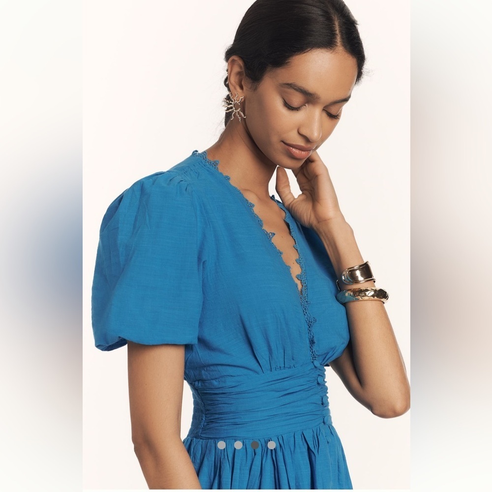 🎉RARE🎉 The Katerina Anthropologie NWT Button-Front Dress: Eyelet Edition size XS - Picture 5 of 16